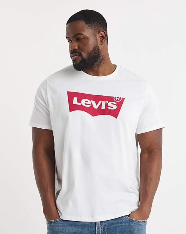 Levis Levis Classic Batwing T-Shirt White - Levis - Size: 5XL White Male 5XL LE21709