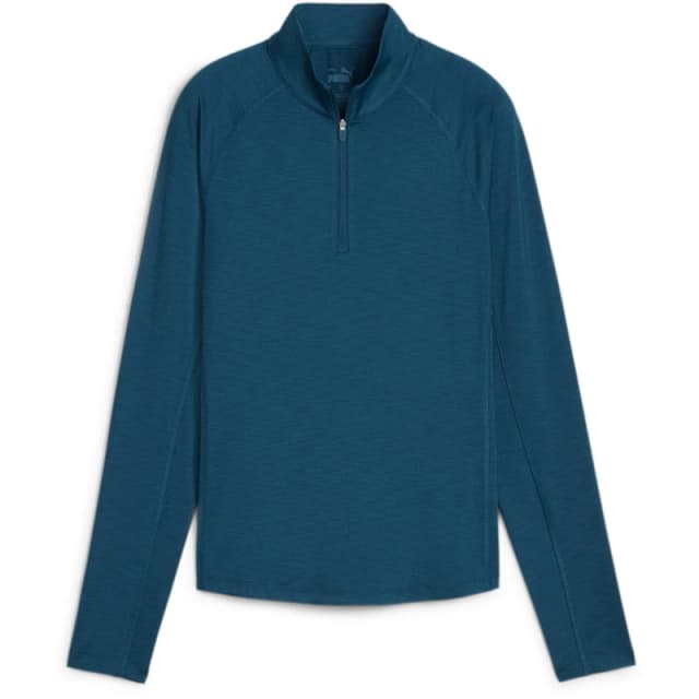 Puma W You-V Solid quarter Zip Baselayer Top Womens - Blue Blue 8