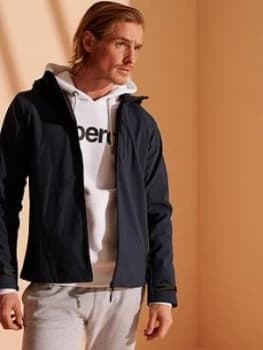 Superdry Hooded Softshell Jacket - Navy, Size XS, Men