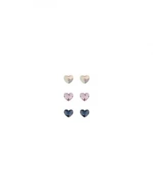 Simply Silver 3 Pack Heart Earrings