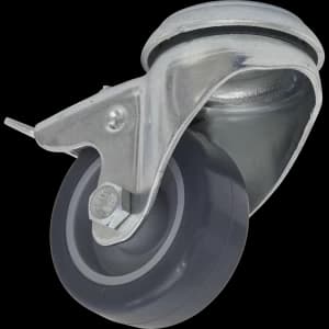 Sealey Bolt Hole Swivel Total Lock Castor Grey 50mm