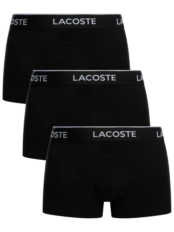 Lacoste 3 Pack Trunks Black L