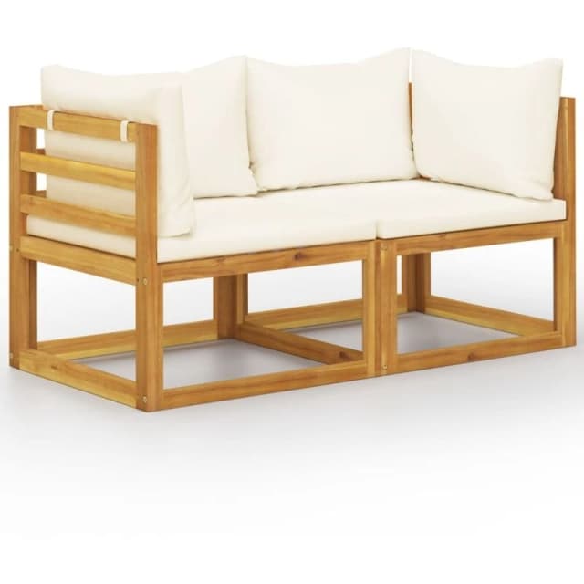 VIDAXL 2-seater Garden Bench with Cream White Cushions (uk/ie/fi/no only) Vidaxl 8720286906194