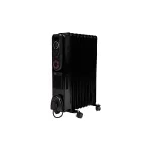 Devola 2500W Oil Filled Radiator (Black) - DVSOR9F25B