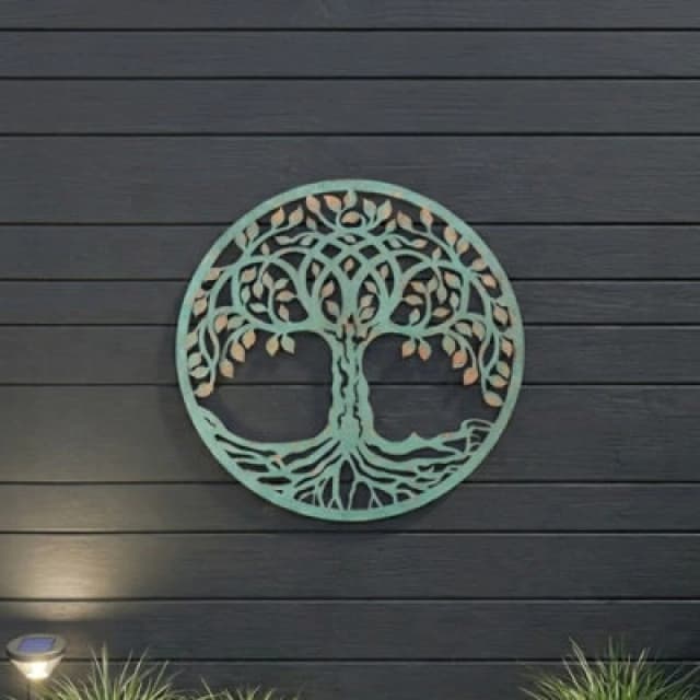 Garden Greatness Verdigris Rustic Tree Of Life Garden Wall Art Multicolor Unisex