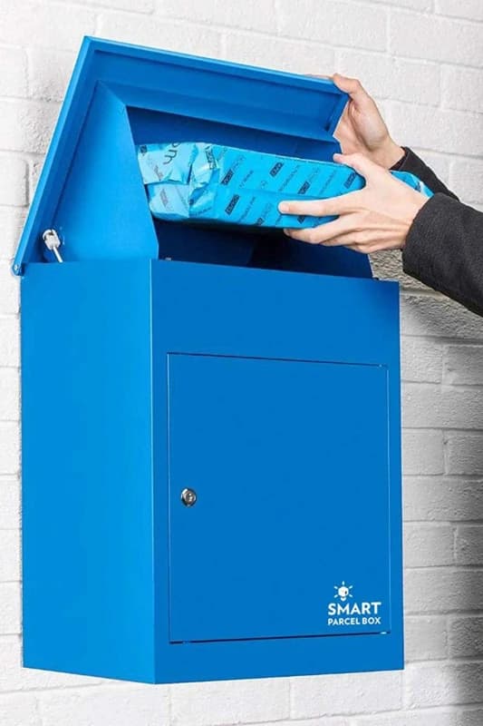 Homescapes Smart Parcel Box Medium Front Access Blue