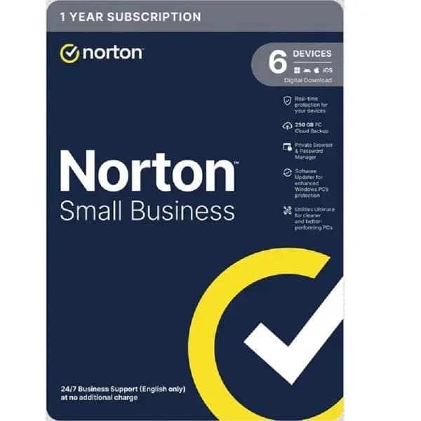 NortonLifelock Norton Small Business 2.0 250gb UK 1 User 6 Device Td Ebuyer Enr 12mo Kod Esd N/s, Esd Software Download Incl. Activation-key 21454319