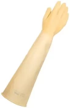 Mapa Trident Beige Latex Work Gloves, Size 9, Large, 2 Gloves