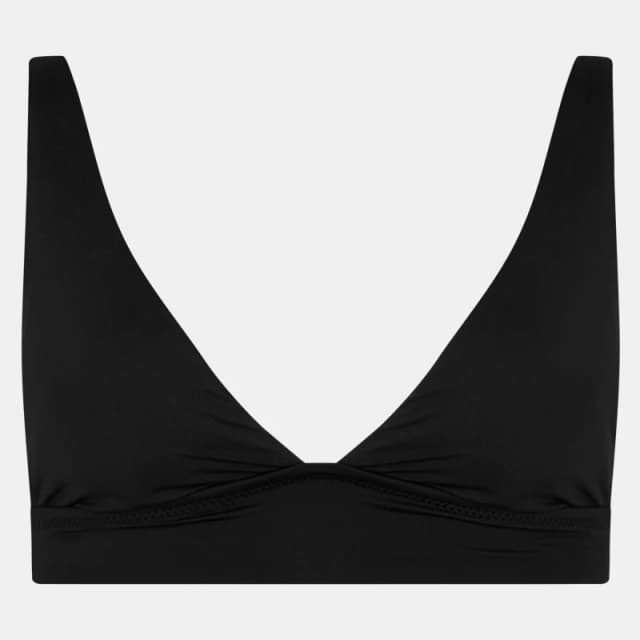 Polo Ralph Lauren Signature Sol V Neck Bikini Top Black female 6 (2XS)