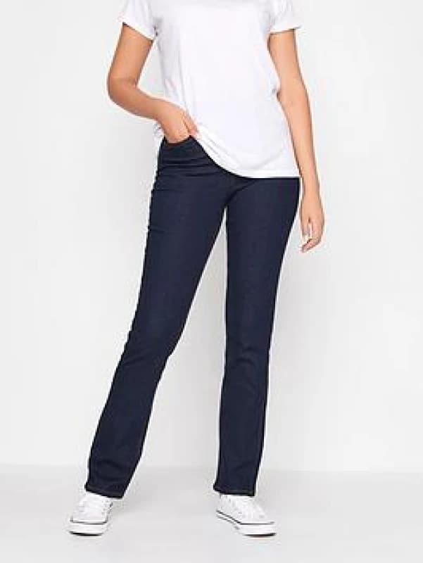 Long Tall Sally Womens Tall Straight Leg Jeans in Dark Indigo Size: 14XL Dark Indigo Female 14XL