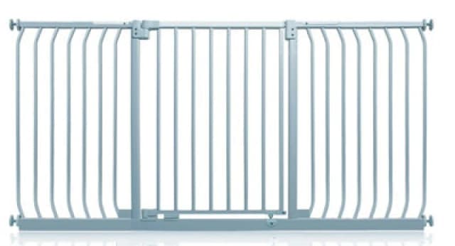 Safetots Elite Pressure Safety Gate, 170Cm - 179Cm, Matt Grey, Pressure Fit Stair Gate