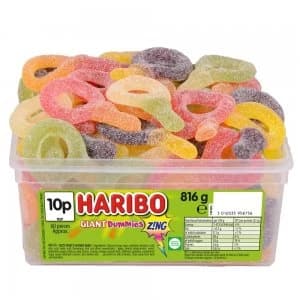 Haribo Giant Dummies Zing 816g Tub
