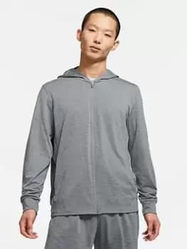 Nike Train Dri-FIT Yoga Hoodie - Grey/Black, Grey/Black, Size S, Men
