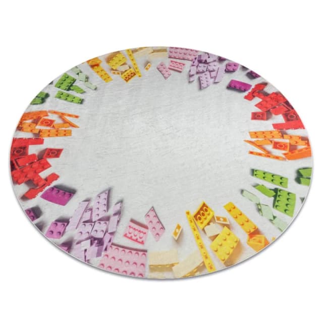 RugsX Bambino Rug in Grey Size: 120cm diameter Grey Unisex 120cm diameter