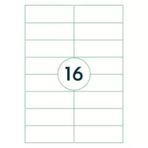 Rillprint Self-adhesive Sticker Labels 105X37 Mm 1000 Sheets White