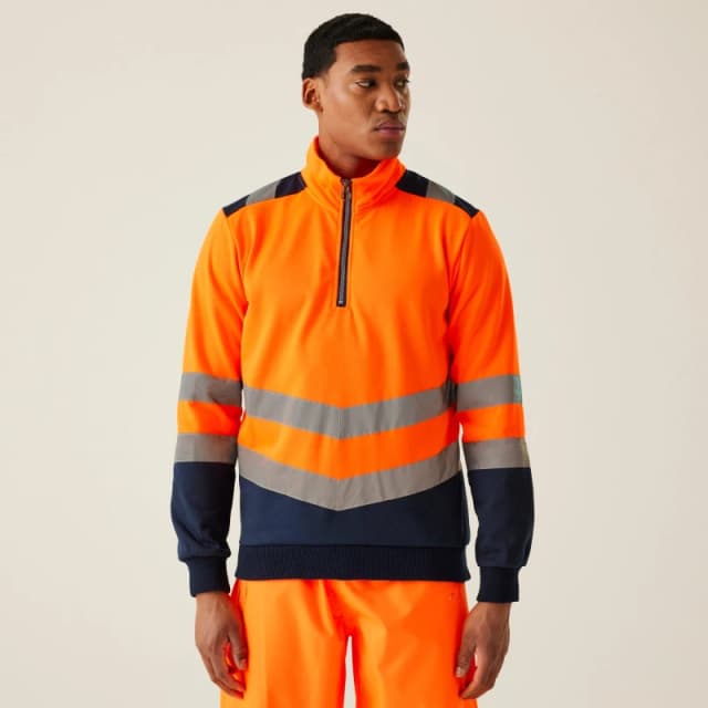 Regatta Mens 2-tone Quarter-Zip Top Orange/Navy male S