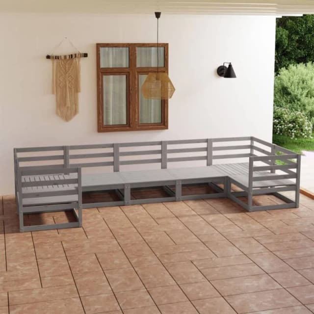 VIDAXL 7 Piece Garden Lounge Set Solid Pinewood Vidaxl 8720286473542