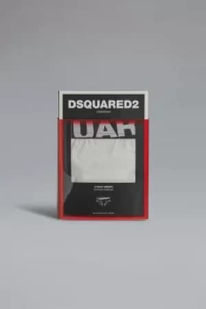 DSQUARED2 Men Twinpack brief White Size S 95% Cotton 5% Elastane