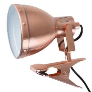 Portishead Copper Clip-on Spotlight Lamp