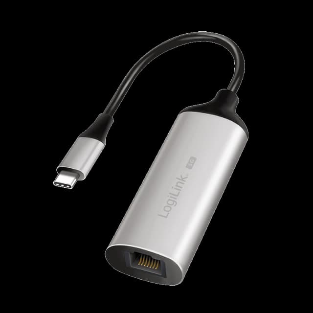 LogiLink USB Adapter. USB 3.2. USB-C to 5G Gigabit Ethernet. aluminum