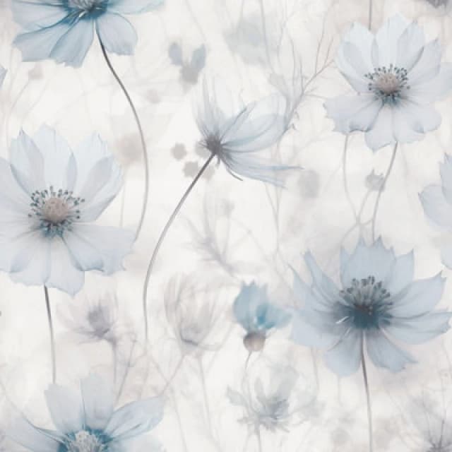 Lissa Flowers Wallpaper Blue Muriva 215502