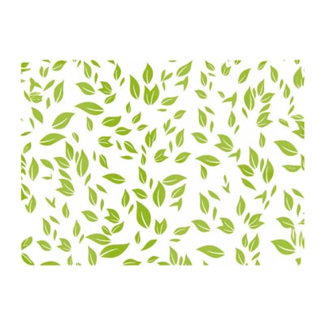 Warren Reed Designer Green Leaves Glass Chopping Board