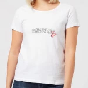 All I Want For Christmas Is Gin Womens T-Shirt - White - 3XL