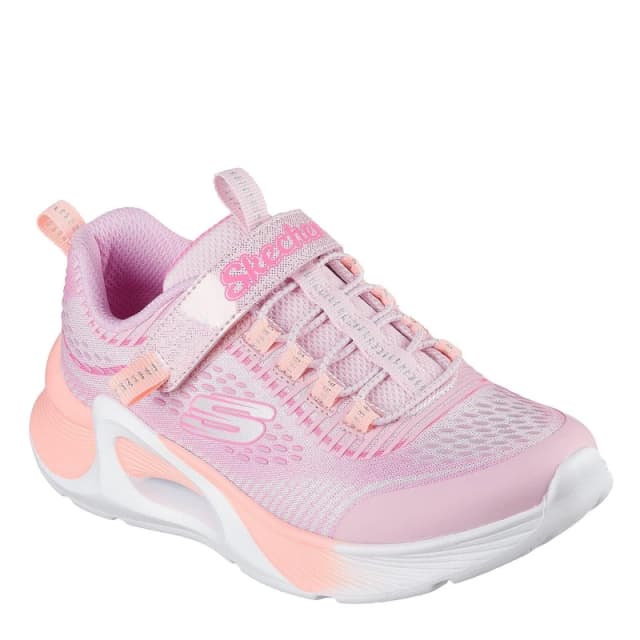 Skechers Kids Bungee and Strap Sparkle Mesh Print Runners Pink/Multi female C10 (27.5)