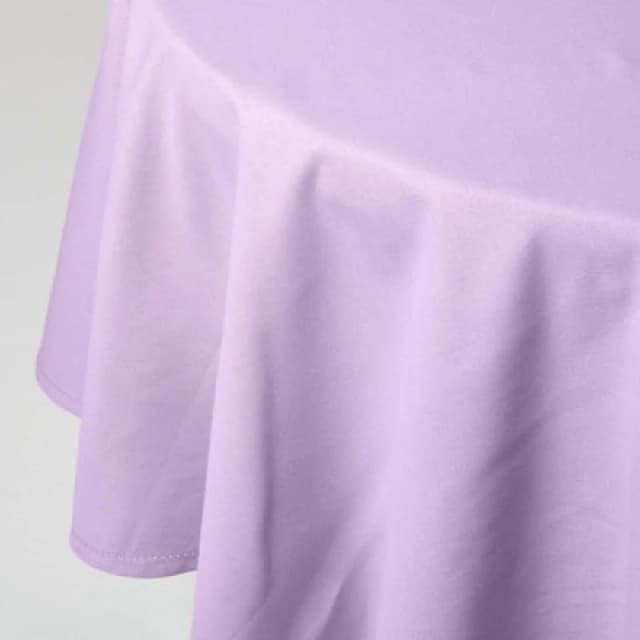 Homescapes Mauve Cotton Round Tablecloth 178 Cm