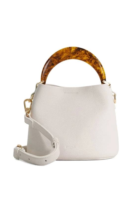 Dune London Womens 'Dharla' Leather Shoulder Bag in White White Female One Size