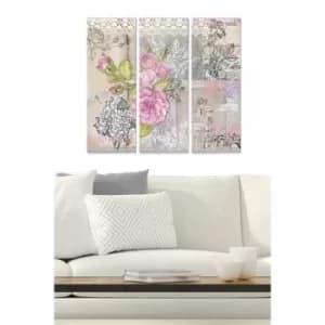 MDF220108552 Multicolor Decorative MDF Painting (3 Pieces)
