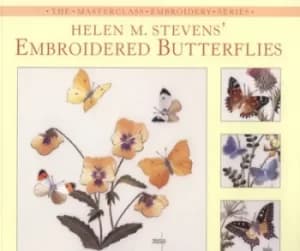 Helen M Stevens embroidered butterflies by Helen M Stevens