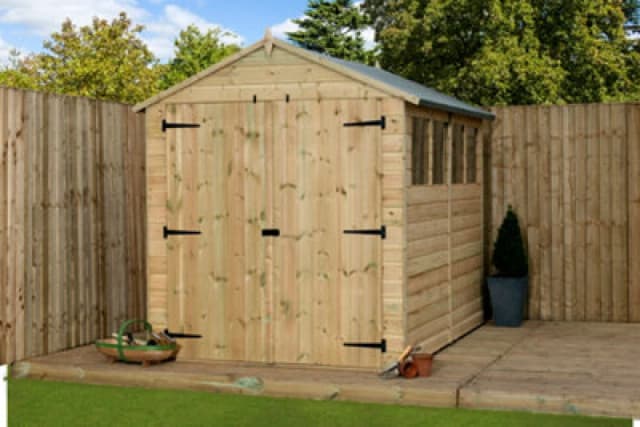 Empire Sheds Empire 9800 Premier Apex Shed Double Door Windows 6X10