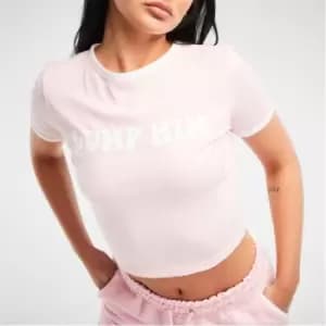 Missguided Dump Him Slogan Cropped T Shirt - Pink