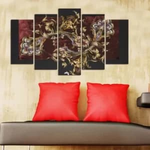 5ABSMDF-94 Multicolor Decorative MDF Painting (5 Pieces)