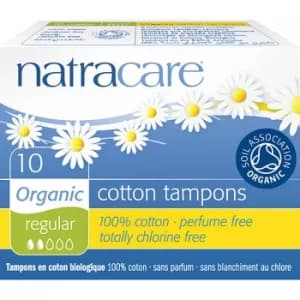 Natracare Organic Cotton Non-Applicator Tampons (packs of 10) (Regu...