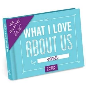 Knock Knock What I Love About Us Fill in the Blank Journal Notebook / blank book 2015