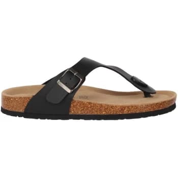 Linea Cork Toe Post Sandals - Black