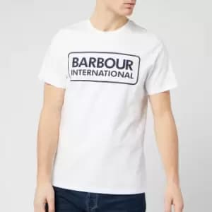 Barbour International Mens Essential Large Logo T-Shirt - White - XL