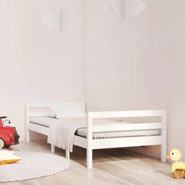 Vidaxl Bed Frame Without Mattress White 75X190 Cm Small Single Solid Wood Pine