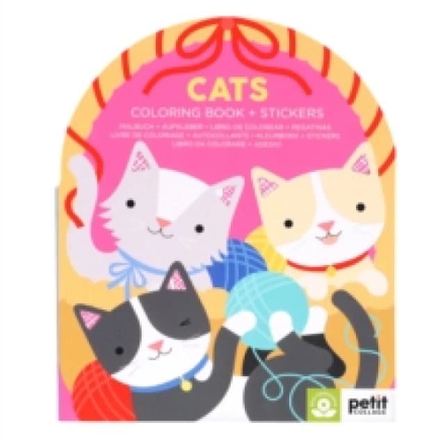 Cats Coloring Book + Stickers Paperback / softback