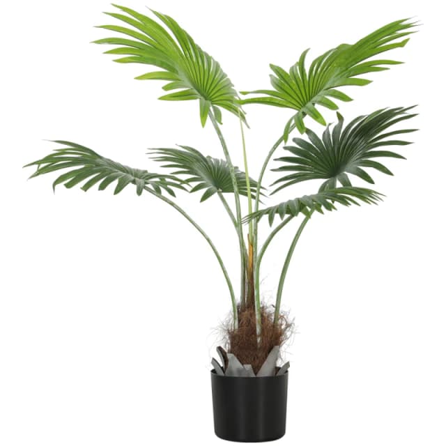 HOMCOM HOMCOM Artificial Plant with PEVA Leaves and Coconut Coir for Home Office in Green Green One Size Unisex 5063603520882