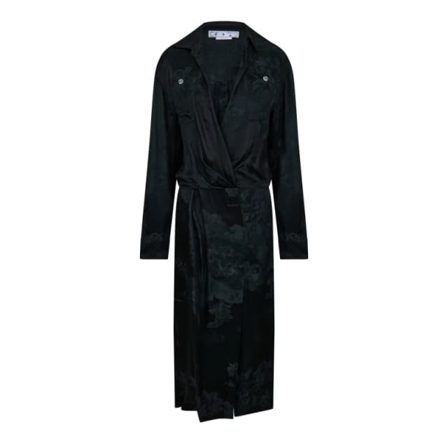 Off White Womens A-Line Dress Black female 12 (M)