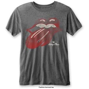 The Rolling Stones - Vintage Tongue Unisex Medium T-Shirt - Grey