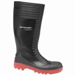 Dunlop Acifort A252931 Ribbed Full Safety Wellington / Mens Boots (40 EUR) (Black)