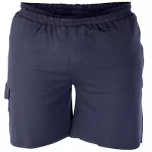 Duke Mens D555 John Kingsize Lightweight Cotton Cargo Shorts (2XL) (Navy)