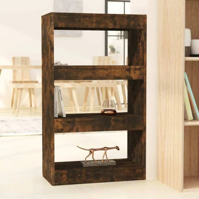 VIDAXL Book Cabinet/Room Divider Smoked Oak 60x30x103cm Engineered Wood Vidaxl 8720286844335