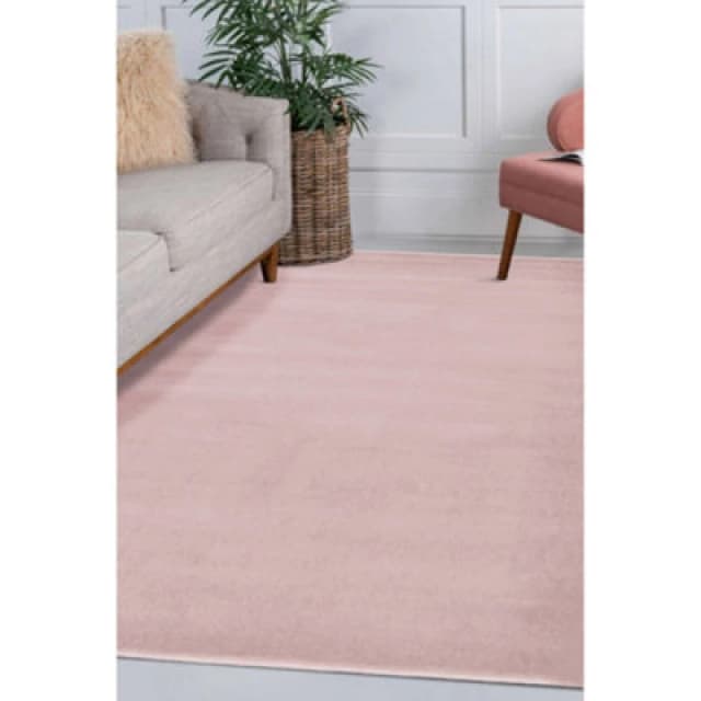 Melrose Colorama Plain Blush Pink Medium Indoor Area Rug 120/170Cm