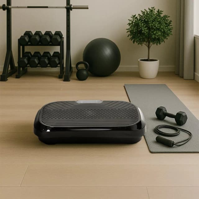 LIFE IDEAS SPORT Vibration Plate Exercise Machine with Remote Black unisex One size