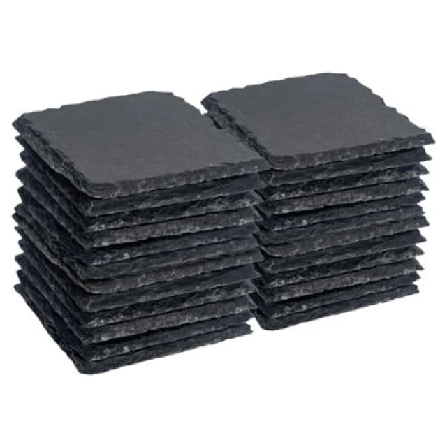 Argon Tableware Square Slate Coasters - 10Cm - Pack Of 24